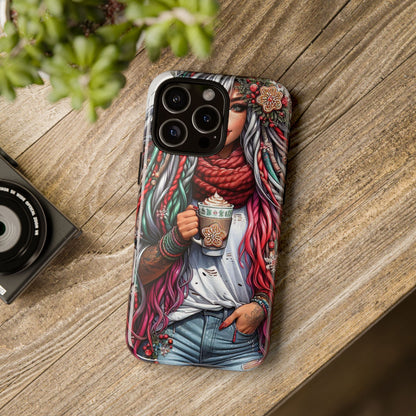 Boho Winter Queen – Cozy Dreads & Holiday Vibes Mobile Cover