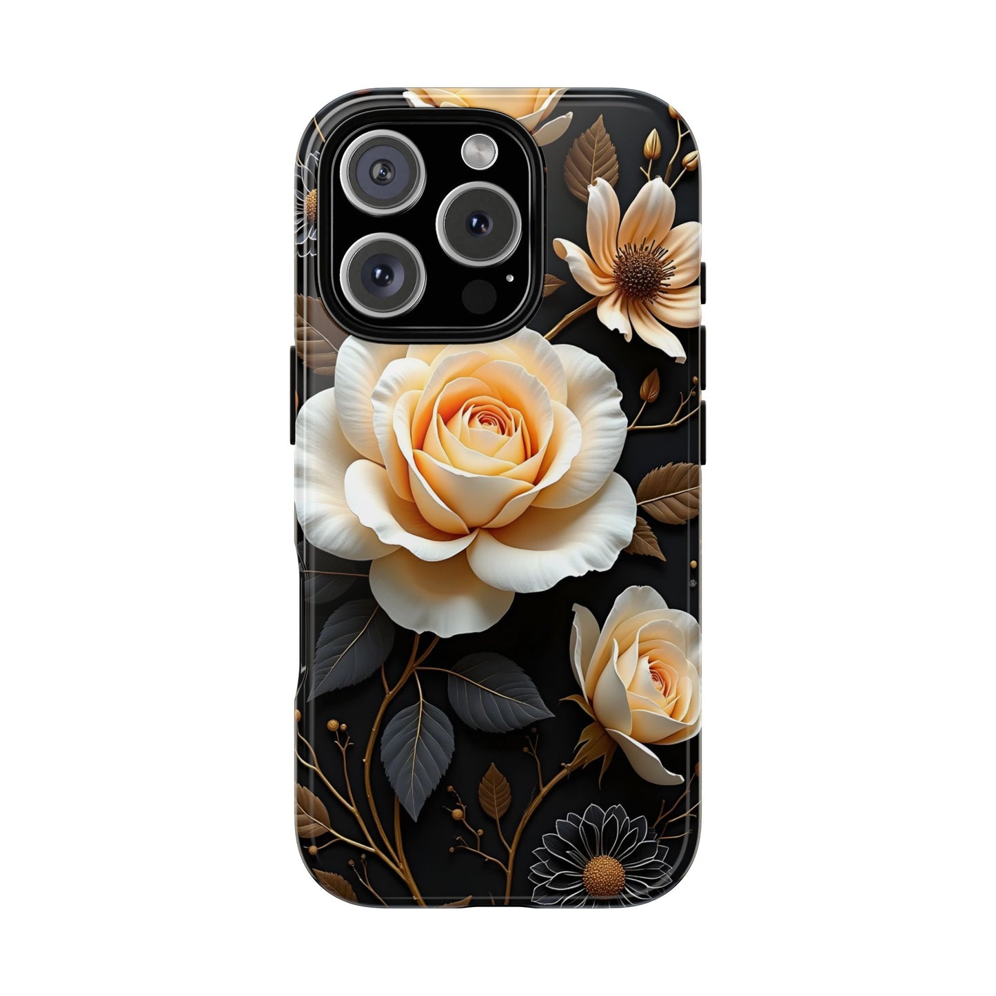 Elegant 3D Floral Design, Botanical Phone Case design for Iphone.