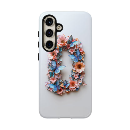 Floral Letter D Phone Case – Personalized Aesthetic Cover for iPhone, Samsung & Google Pixel