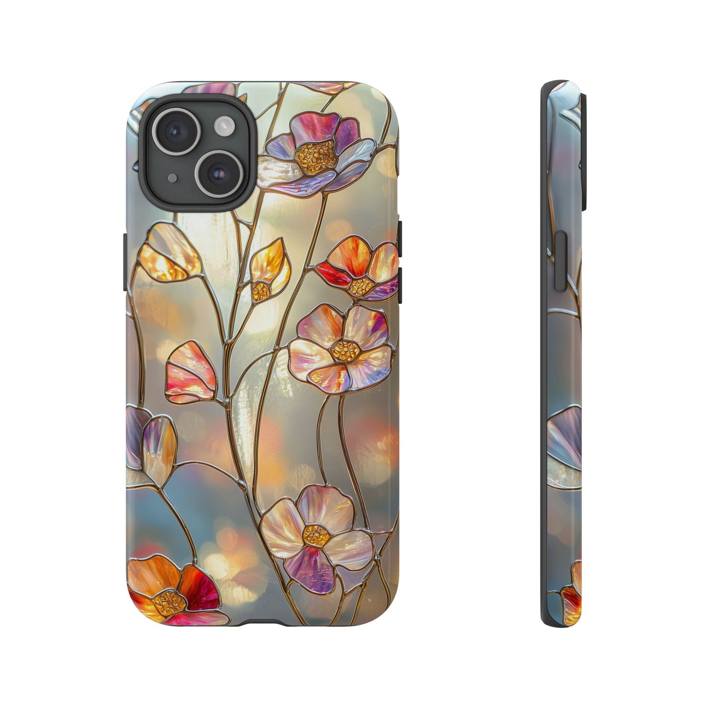 Petal Prism – Colorful Flower Stained Glass Phone Case for iPhone, Samsung & Pixel