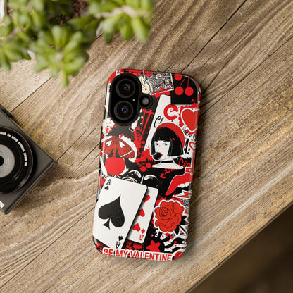 Bold Red & Black Ace Card Phone Case