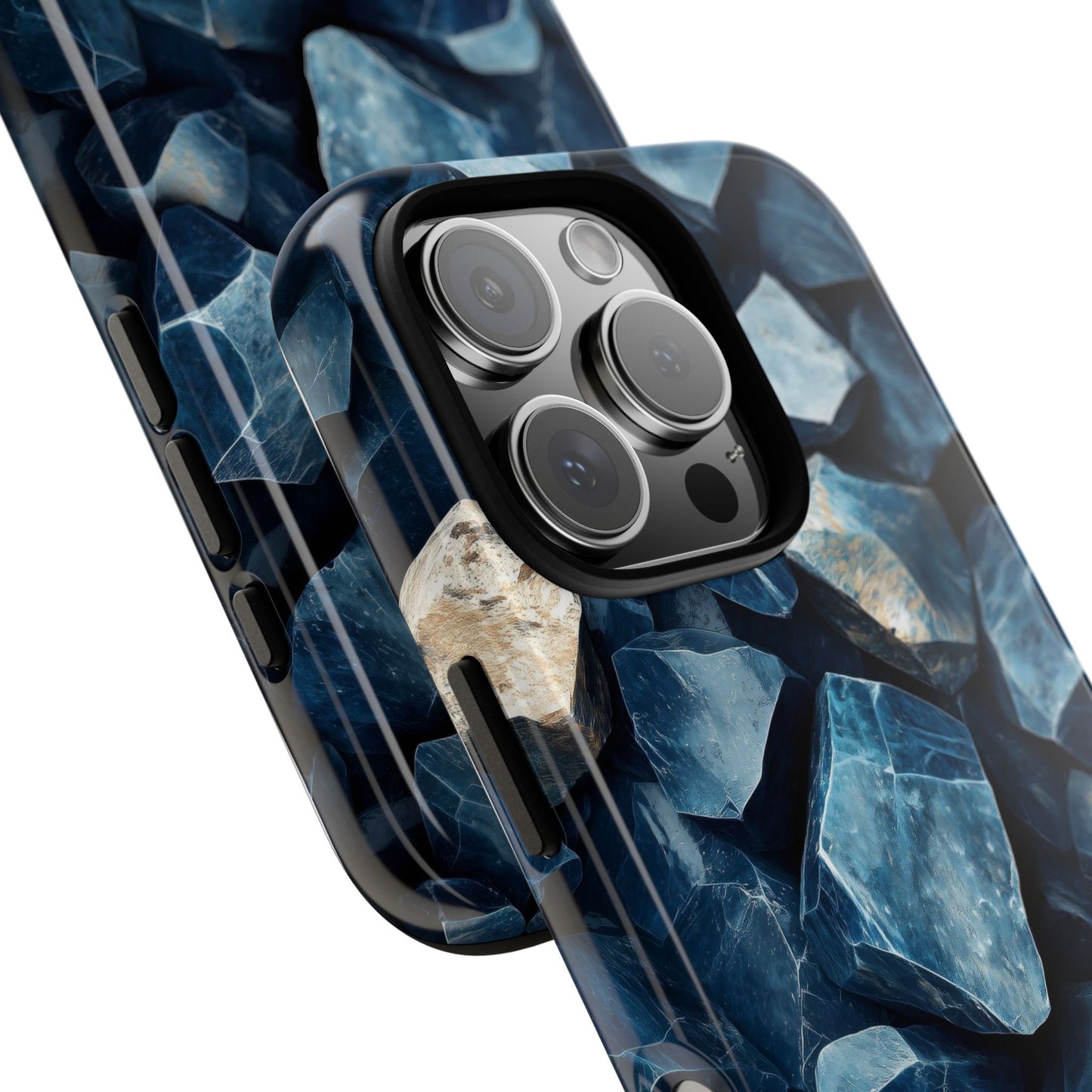 Mystic  Blue Crystals Print Phone Case for iPhone, Google Pixel, Samsung