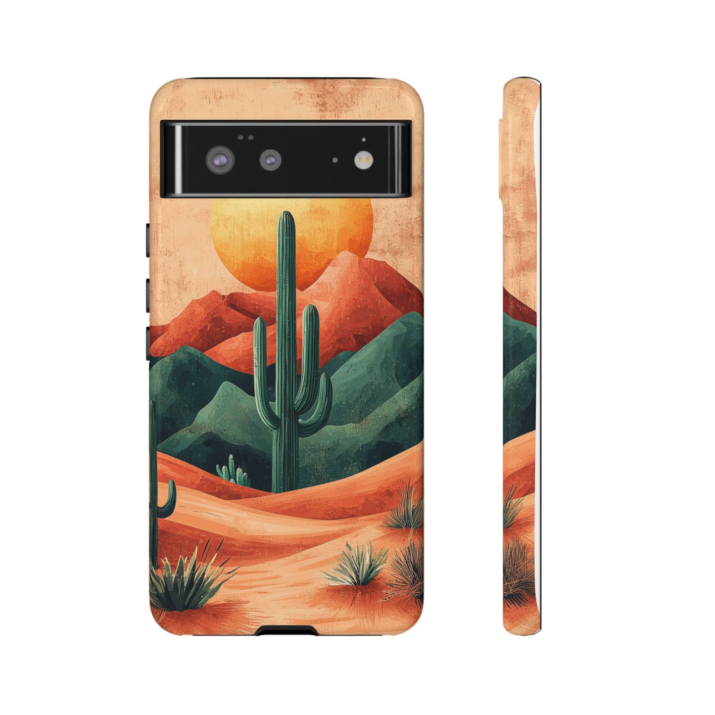 Sunset Cactus Dreams Boho Phone Case for iPhone, Pixel & Samsung