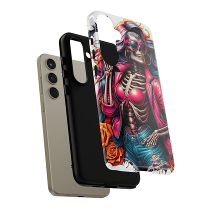 Neon Bones – Retro Skeleton & Vibrant Punk Aesthetic Mobile Cover