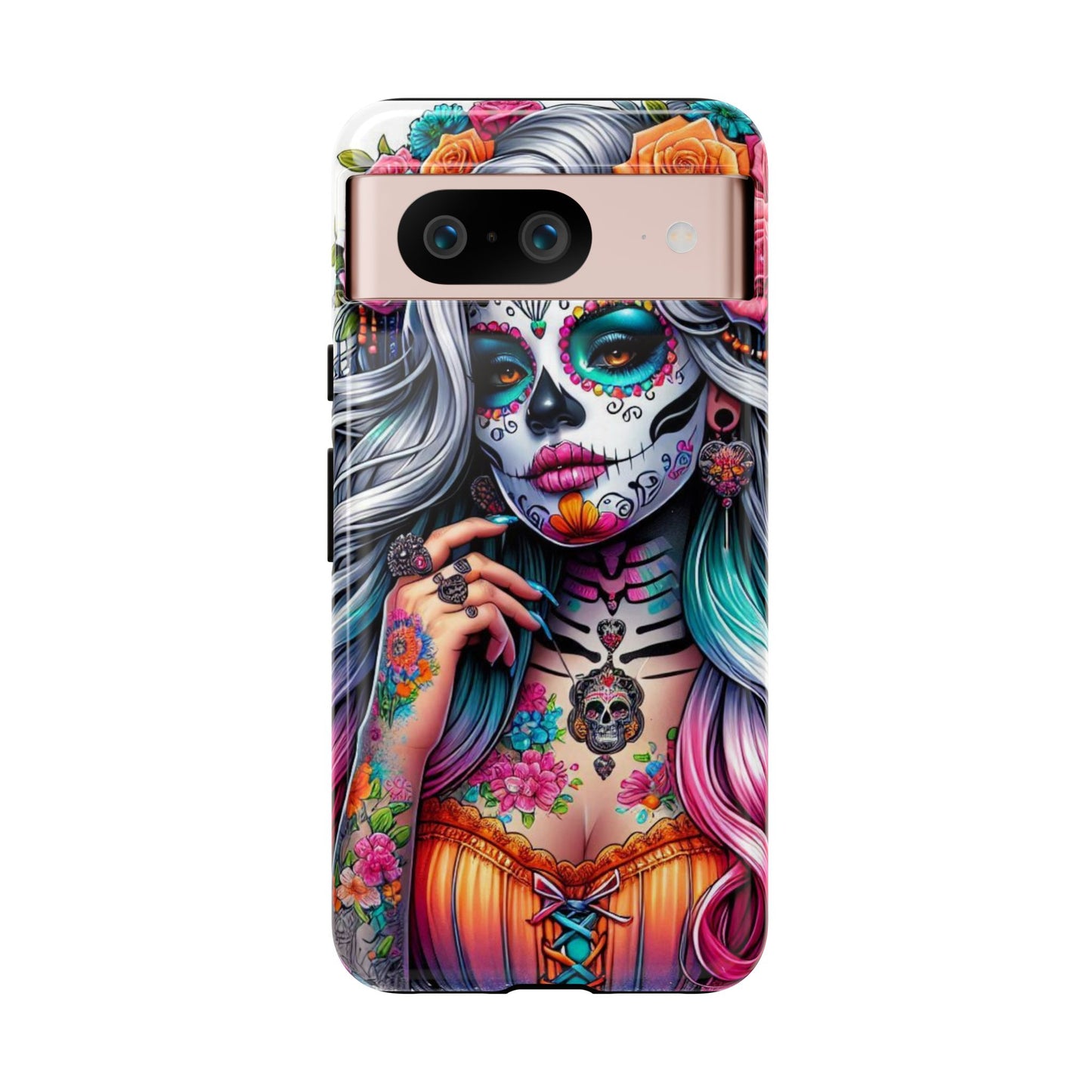 Sugar Skull Goddess – Día de los Muertos Floral Queen Mobile Cover
