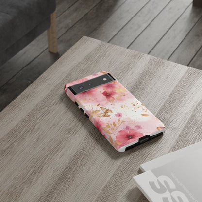 Blush Elegance Floral Mobile Case