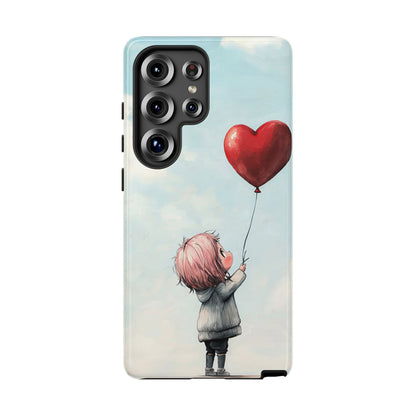 Anime Heart Balloon Phone Case – Dreamy & Cute Art for iPhone, Google Pixel & Samsung