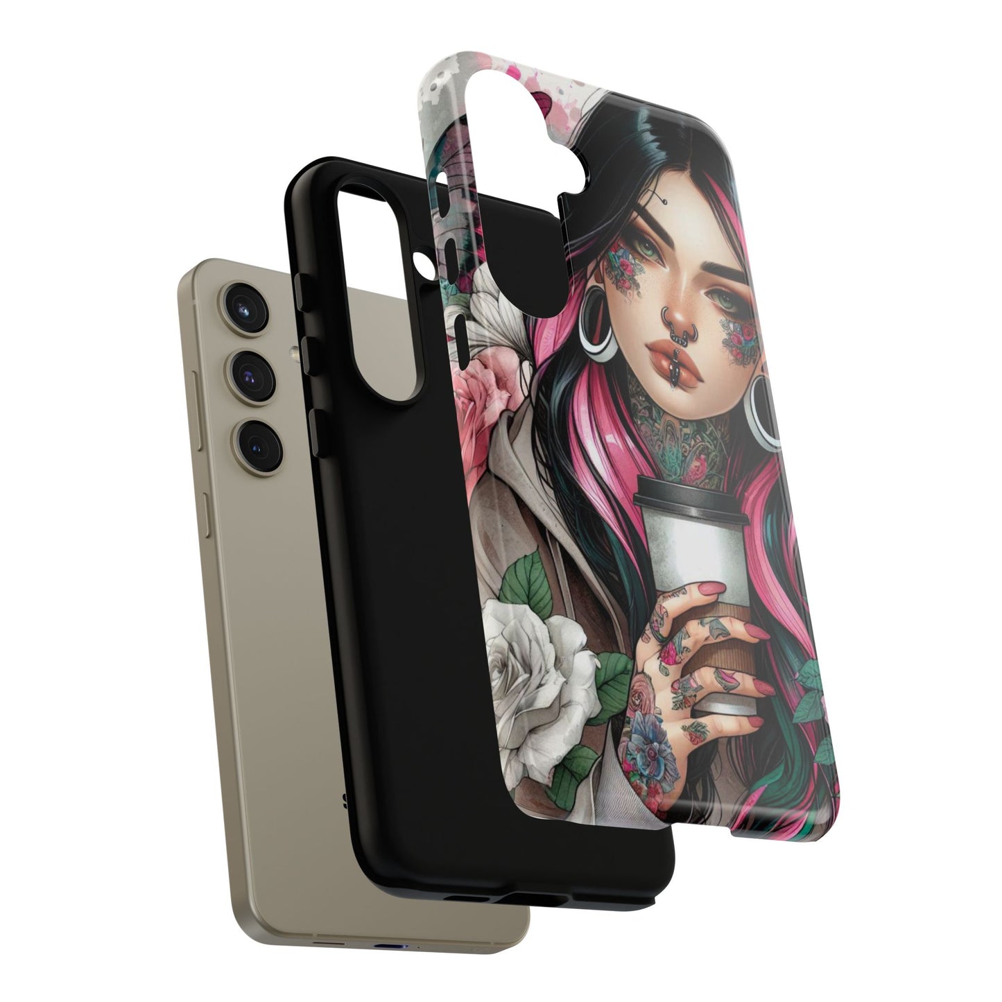Tattooed Coffee Lover Art Mobile Case
