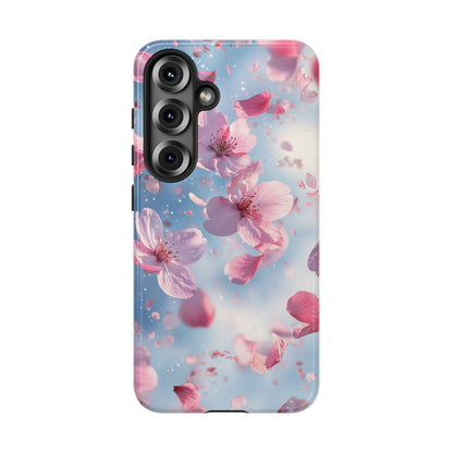Cherry Blossom Drift Watercolor Phone Case for iPhone, google Pixel & Samsung