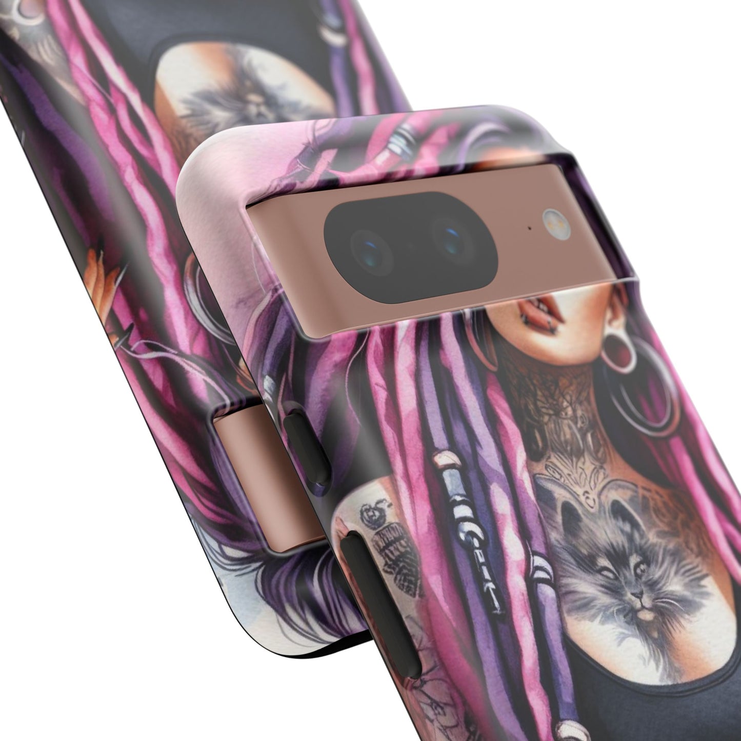 Tattooed Rebel – Gothic Cat Spirit Mobile Cover