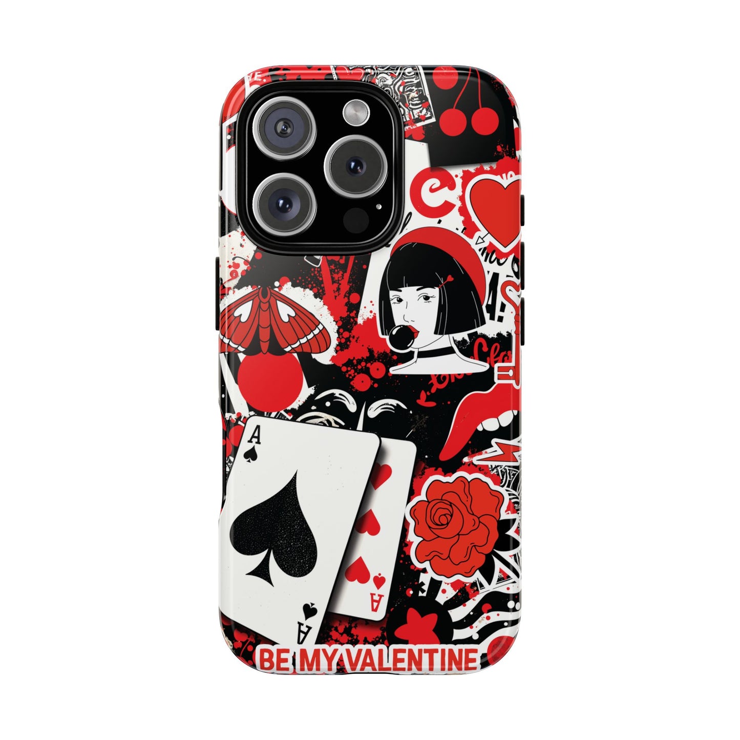 Bold Red & Black Ace Card Phone Case