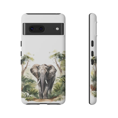 Serene Jungle Elephant Mobile Cover – Watercolor Wildlife Design