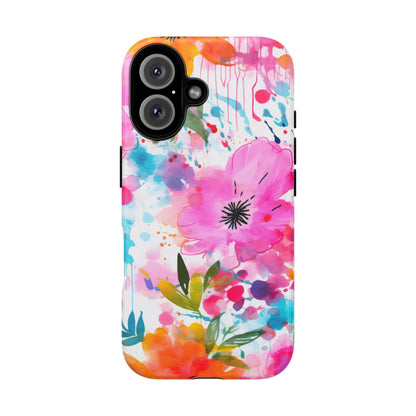 Vibrant Watercolor Floral Phone Case – Artistic & Colorful Design