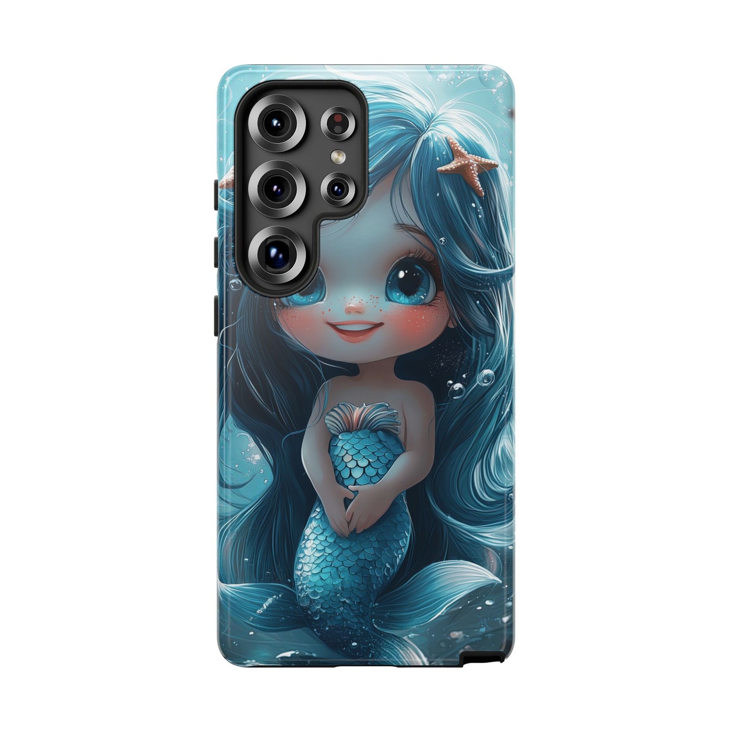 Bubble Bliss - Cute Chibi Mermaid Ocean Phone Case for iPhone, Samsung & Pixel