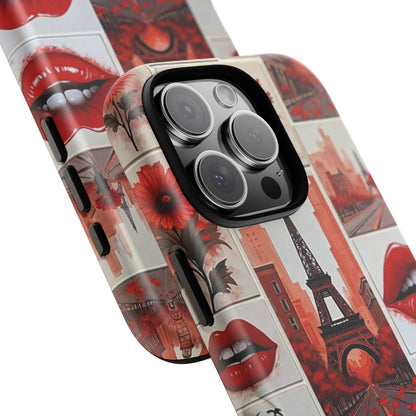 Red Lips & Eiffel Tower Phone Case