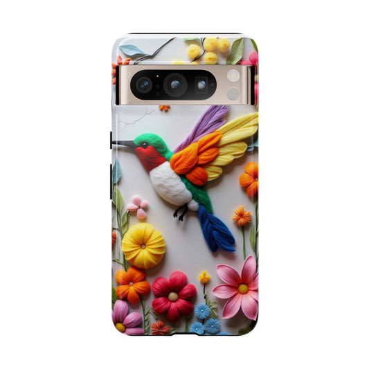 Elegant Hummingbird with Floral Mosaic Design | Nature's Artistic Vibes | Pixel 8 pro
