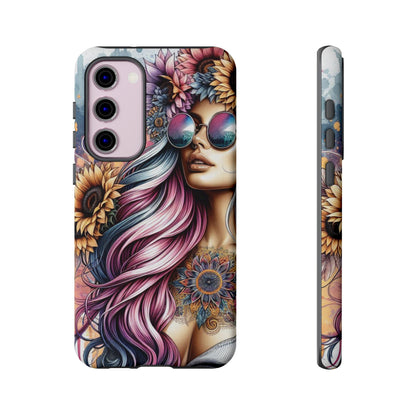 Bohemian Sunflower Queen – Retro Floral Fantasy Mobile Cover