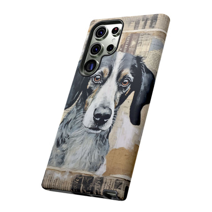 Rustic Dog Portrait – Vintage Collage Style