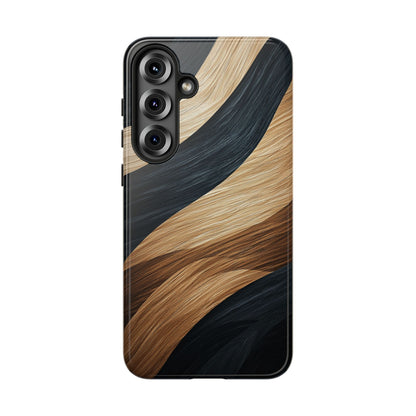 Metallic Black & Gold Zebra Stripes Phone Case for iPhone, Samsung & Google Pixel