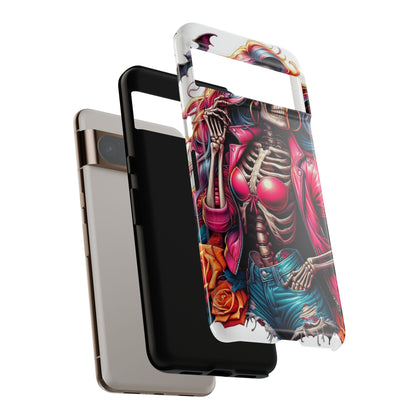 Neon Bones – Retro Skeleton & Vibrant Punk Aesthetic Mobile Cover
