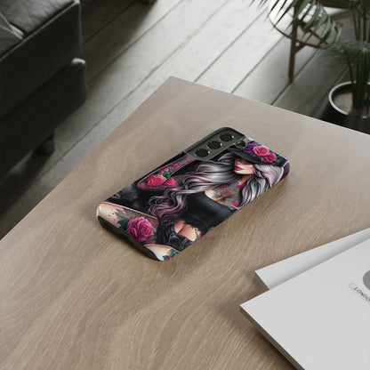 Ink & Roses – Edgy Floral Rebel Mobile Cover