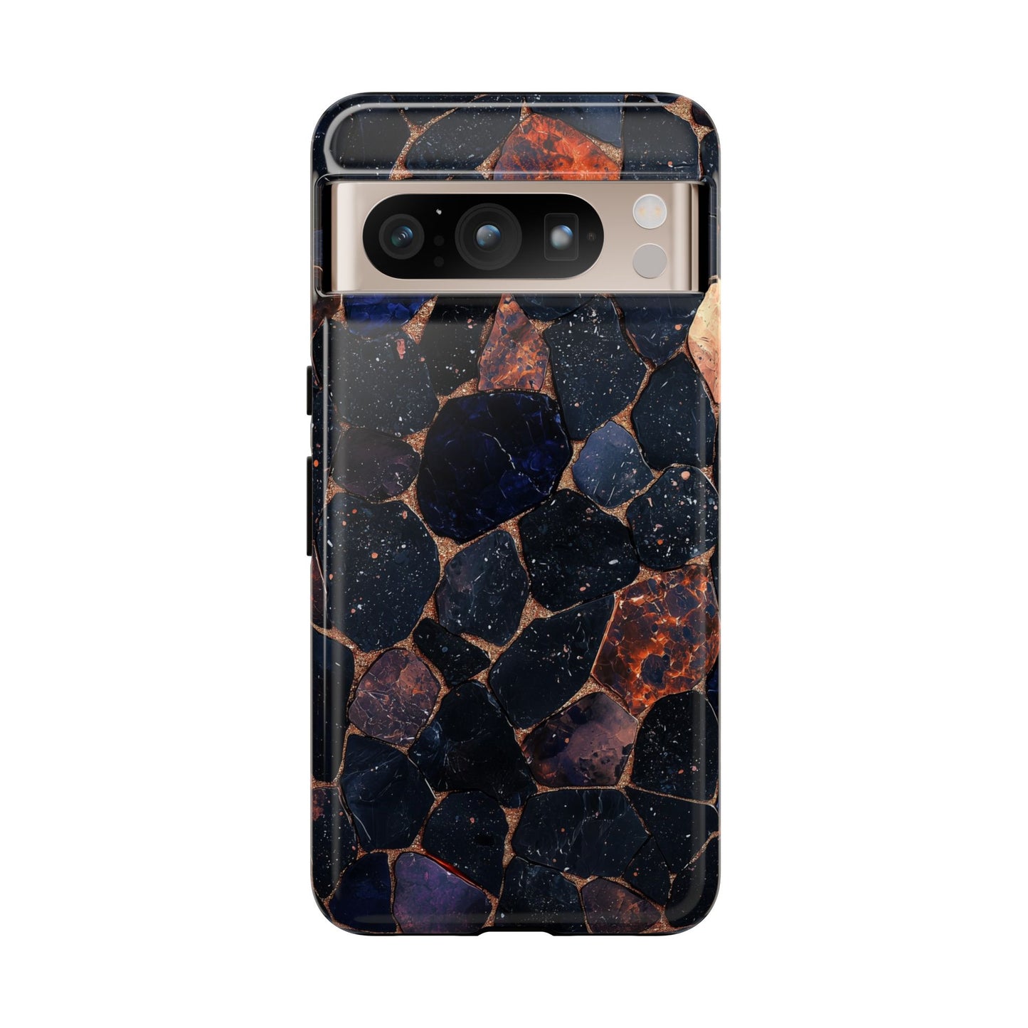 Dark Midnight Terrazzo Phone Case for iPhone, Google Pixel, Samsung