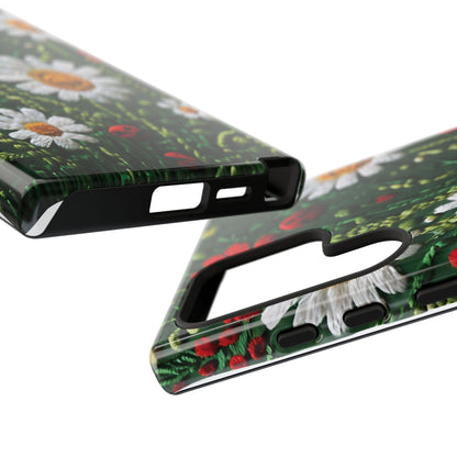 Knitted Pattern With Diamonds And Festive Motifs On Navy phone case design.