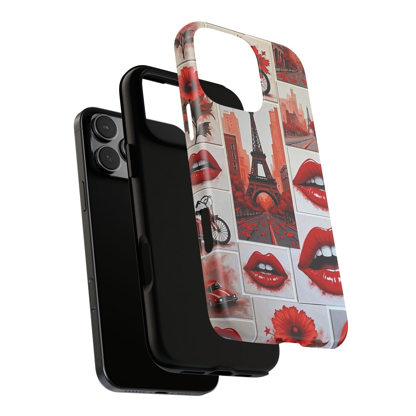 Red Lips & Eiffel Tower Phone Case