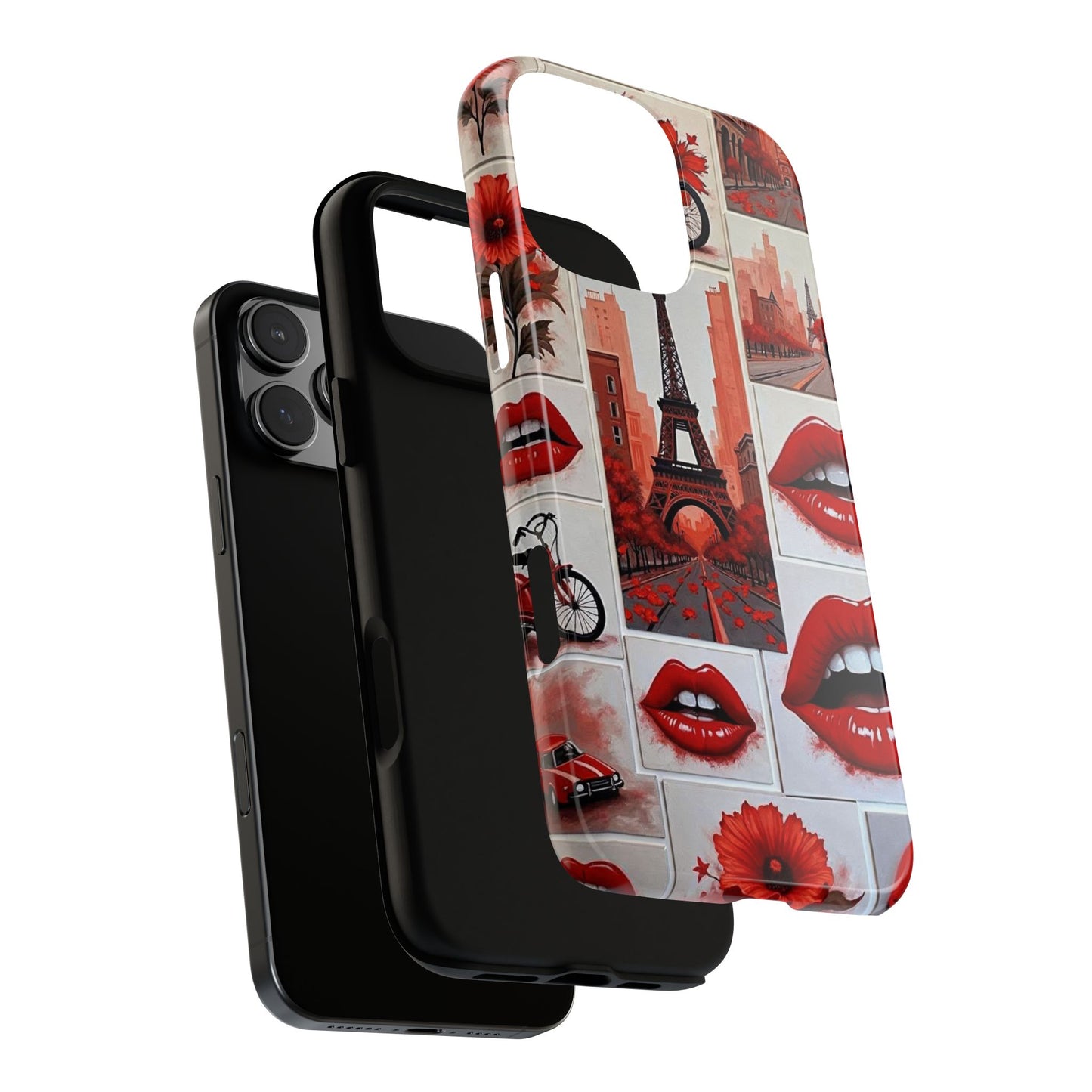 Red Lips & Eiffel Tower Phone Case