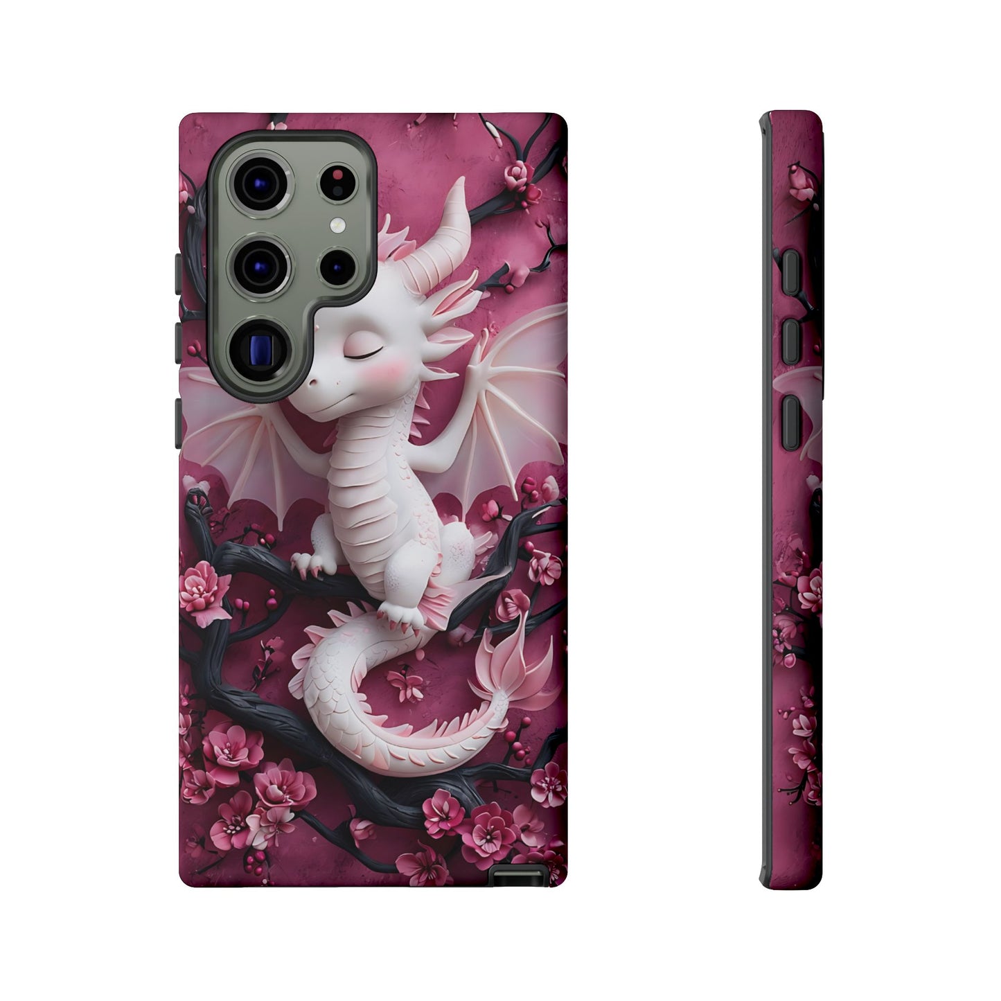 Whimsical 3D Relief Artwork Of A Cute Dragon phone case design