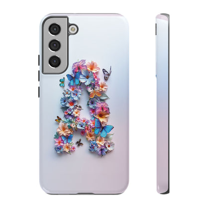 Floral Letter A Phone Case – Personalized Aesthetic Cover for iPhone, Samsung & Google Pixel