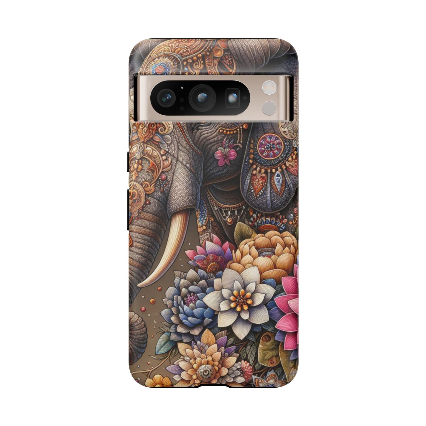 Royal Ornate Elephant Mobile Cover – Luxurious Bohemian Art