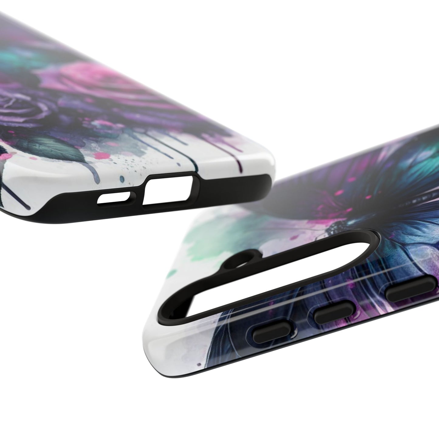 Mystic Bloom – Vibrant Butterfly & Rose Art Mobile Cover