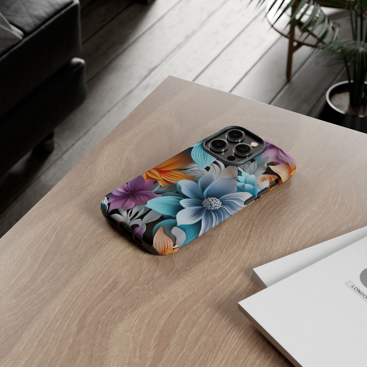 Elegant 3D Floral Bloom Mobile Case – Vivid & Artistic