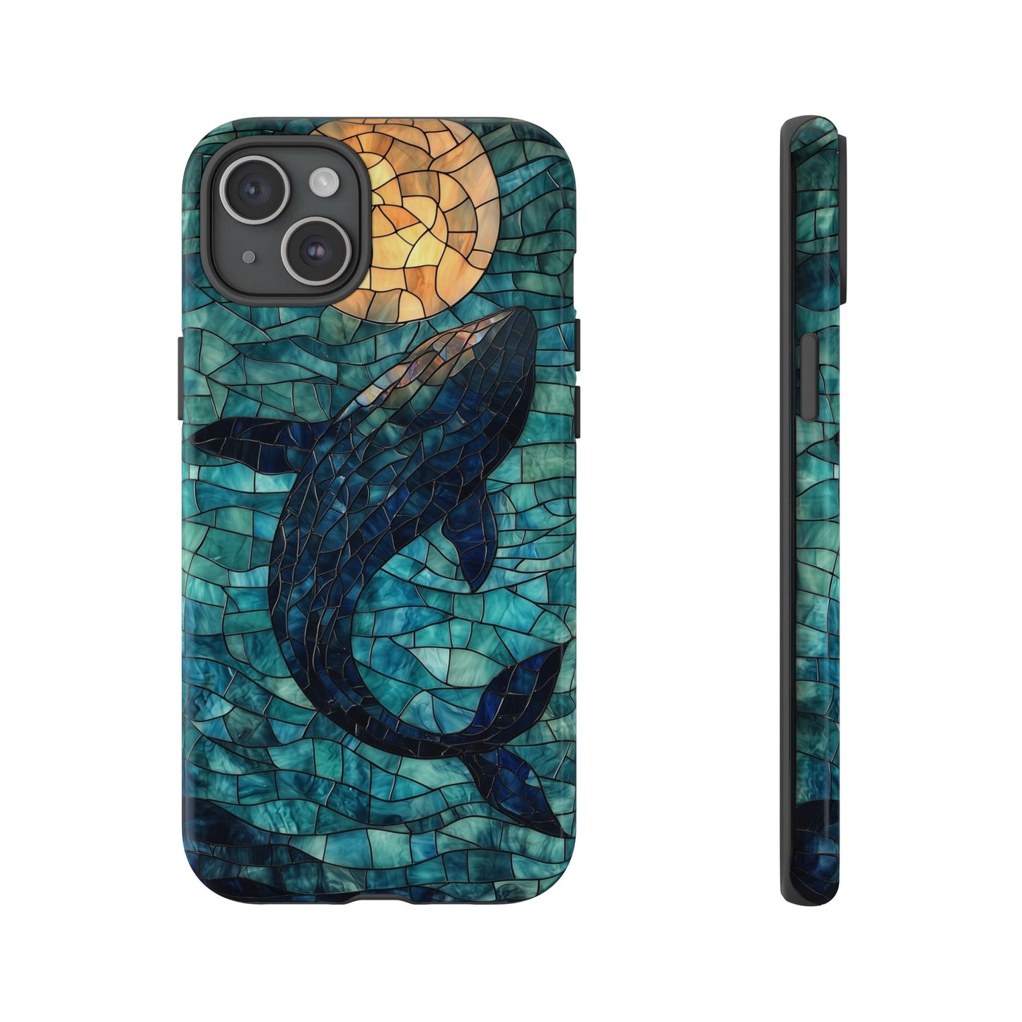 Ocean Dream – Mosaic Glass Whale Phone Case for iPhone, Samsung & Pixel