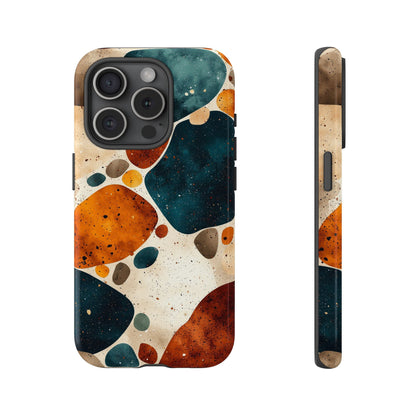 Earthy Terrazzo Stone Phone Case for iPhone, google Pixel & Samsung