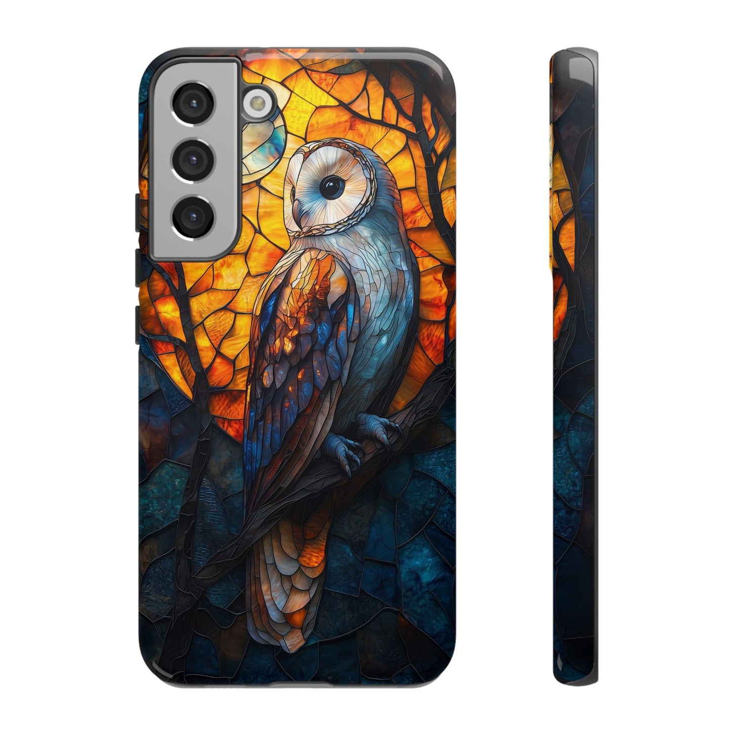 Nocturnal Wisdom – Stained Glass Owl Phone Case for iPhone, Samsung & Pixel