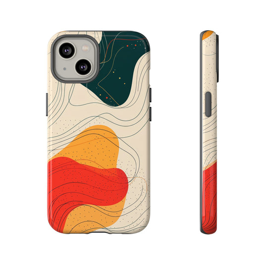 Wavy Vibes Abstract Phone Case – Bold Retro Design for iPhone, Samsung & Pixel