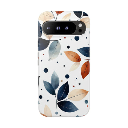 Autumn Breeze Leaf Pattern Phone Case | Elegant Botanical Design for iPhone, Samsung & Google Pixel