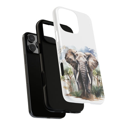 Majestic Watercolor Elephant Mobile Cover – Artistic Wildlife Design