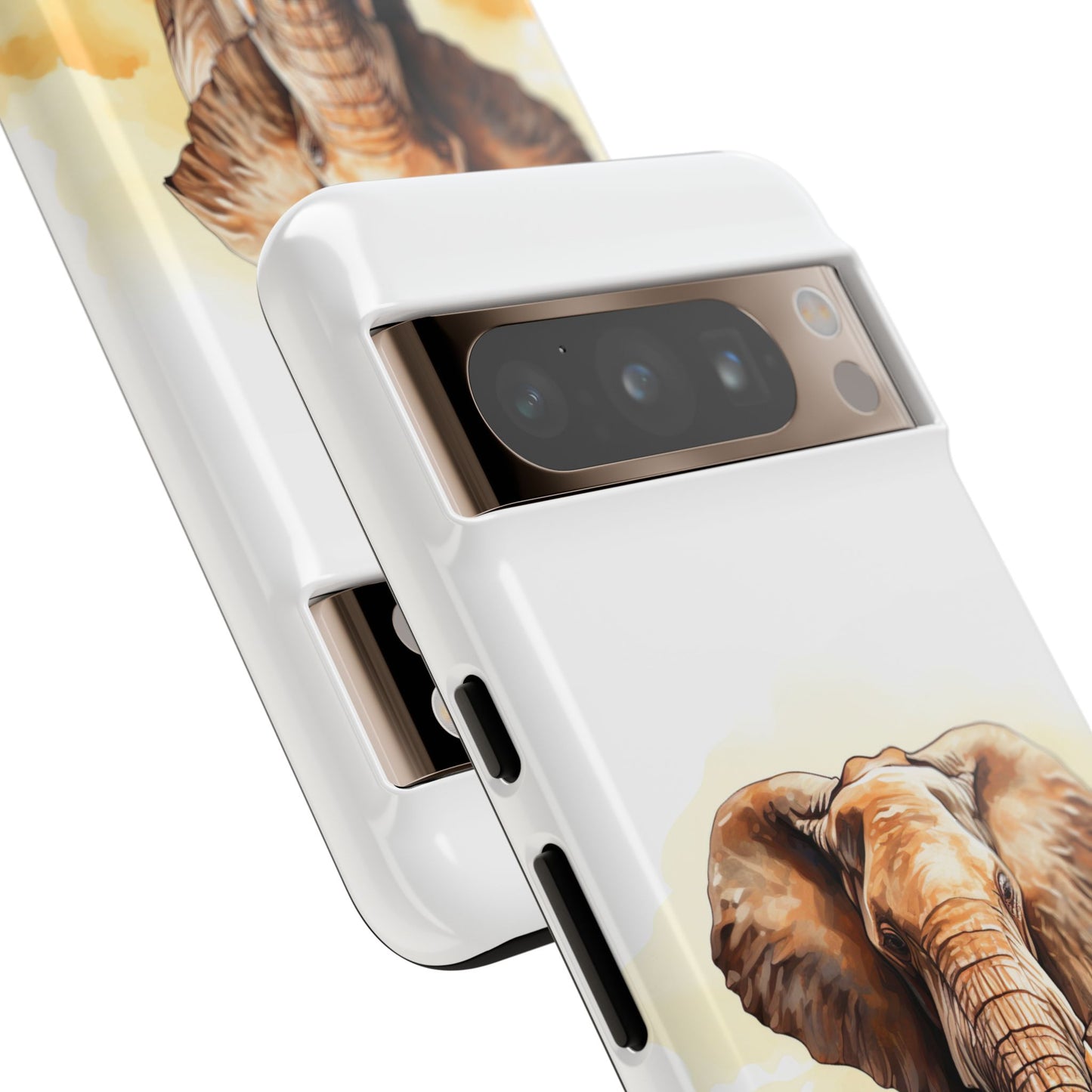 Safari Elephant Watercolor Mobile Cover – Majestic Wildlife Art