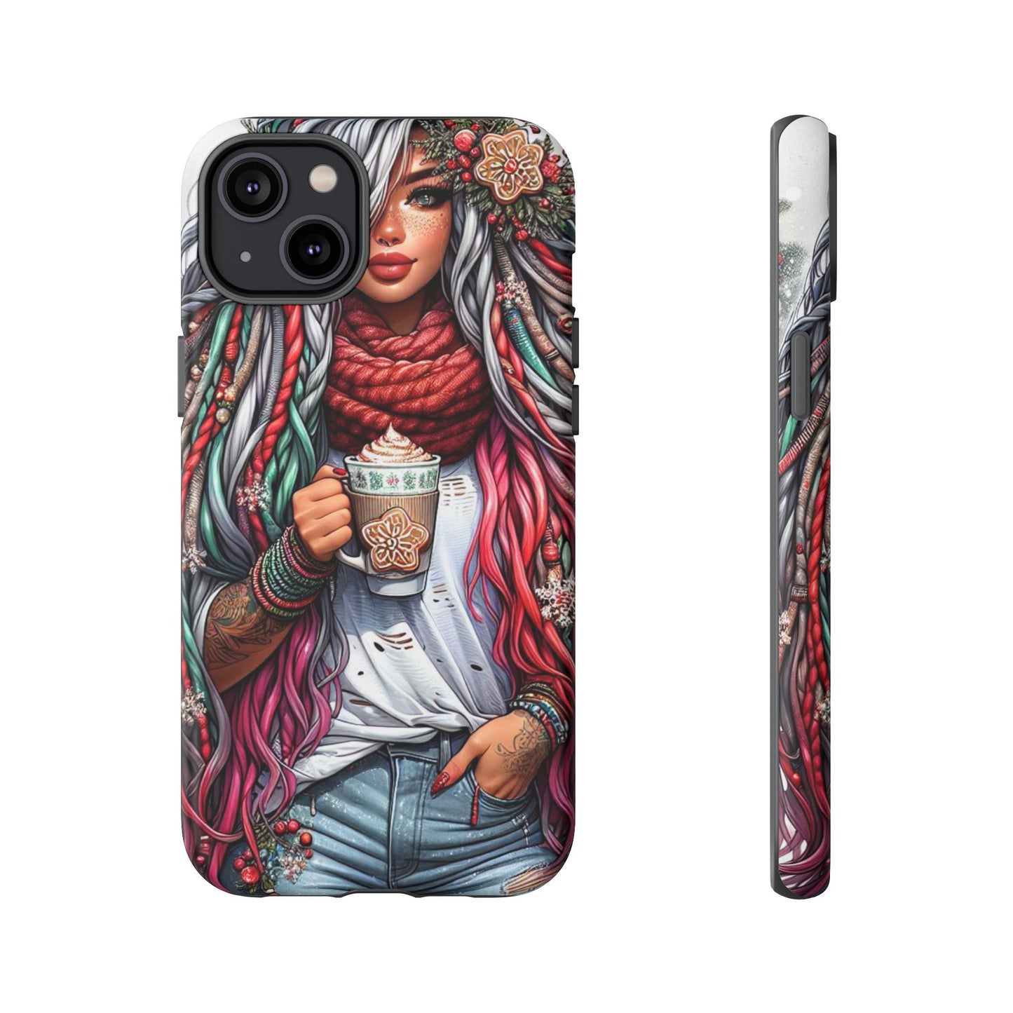 Boho Winter Queen – Cozy Dreads & Holiday Vibes Mobile Cover