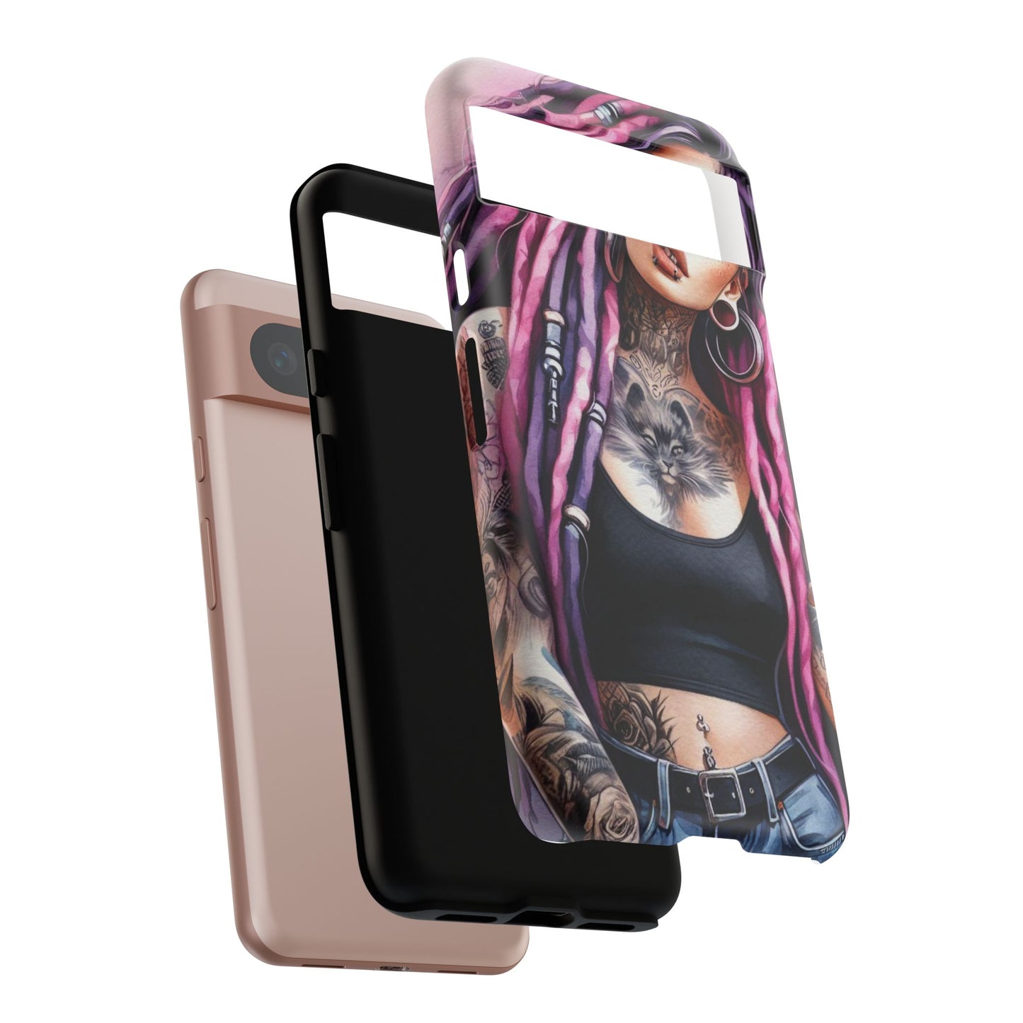 Tattooed Rebel – Gothic Cat Spirit Mobile Cover