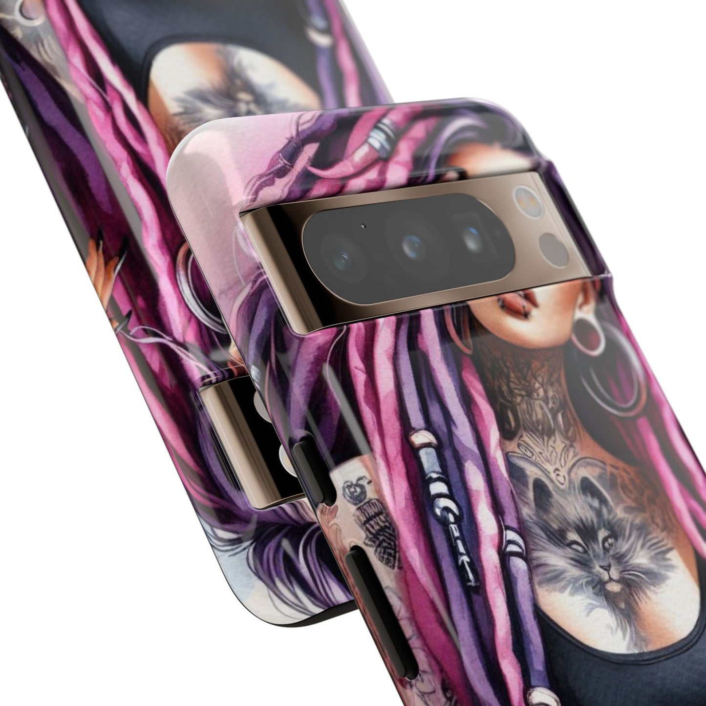 Tattooed Rebel – Gothic Cat Spirit Mobile Cover
