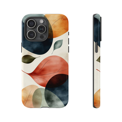 Tranquil Tones Terrazzo Leaves Print Phone Case for iPhone, Pixel & Samsung
