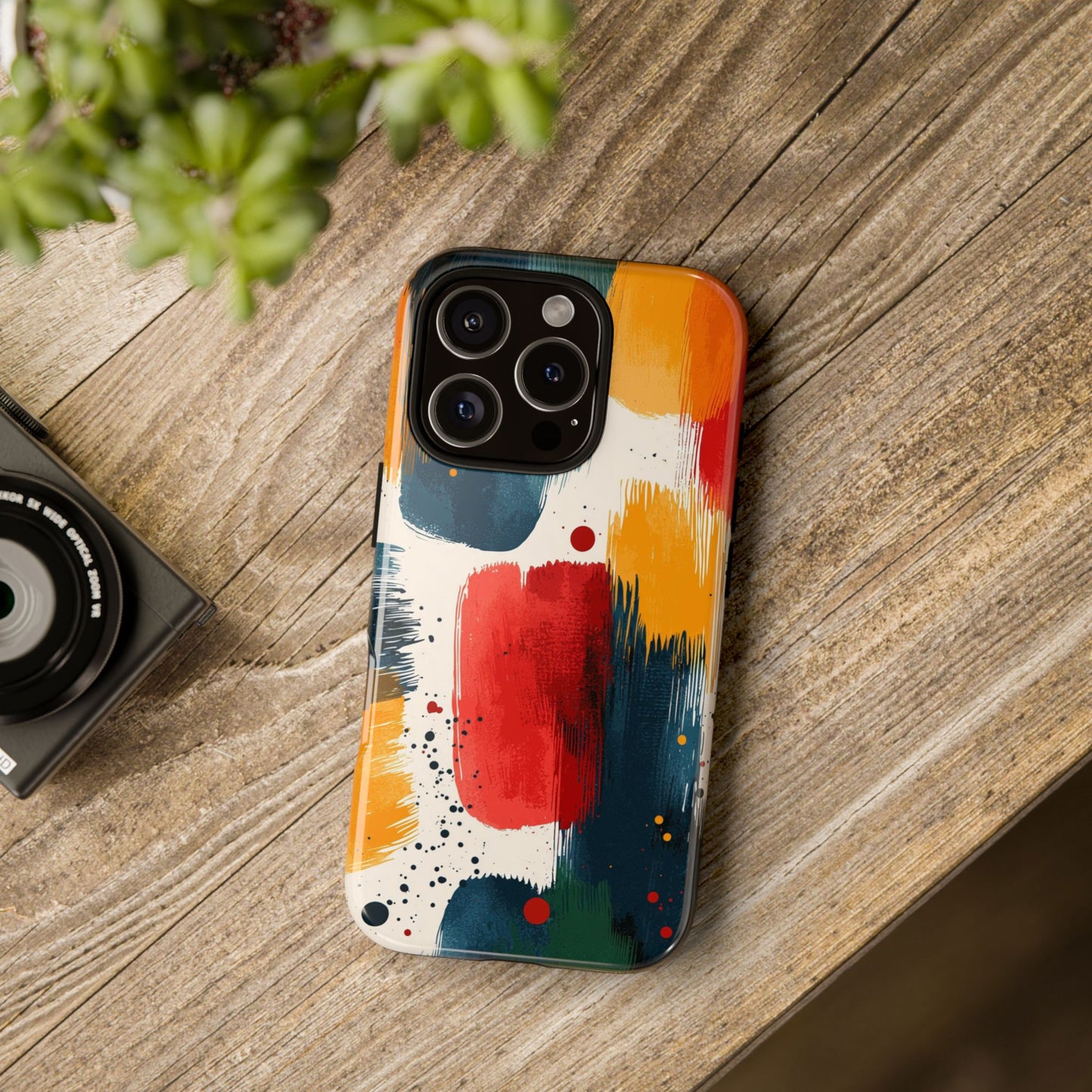 Color Burst Abstract Brushstroke Phone Case for iPhone, Samsung & Pixel
