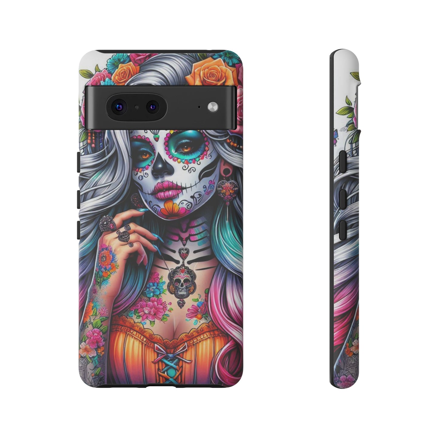 Sugar Skull Goddess – Día de los Muertos Floral Queen Mobile Cover