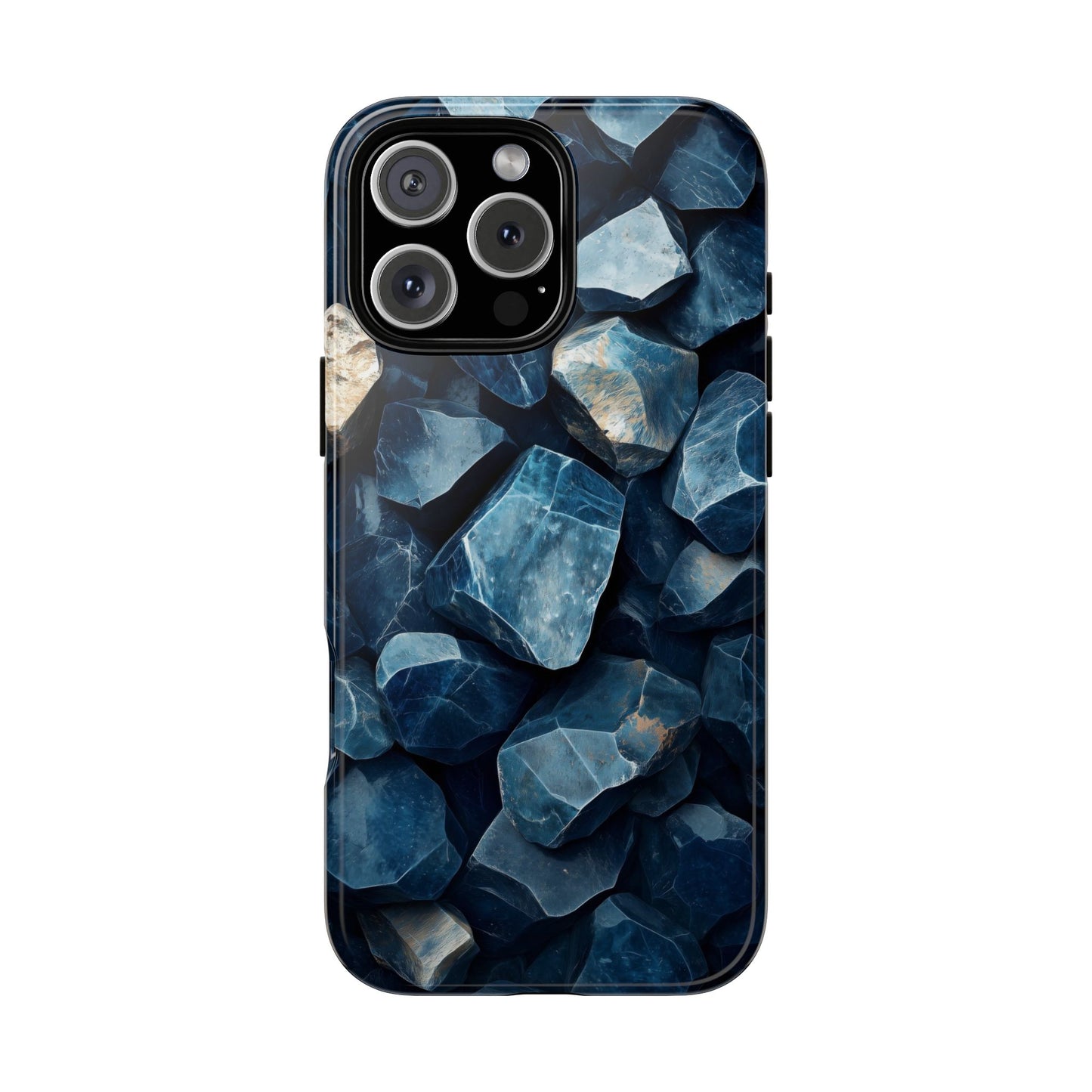 Mystic  Blue Crystals Print Phone Case for iPhone, Google Pixel, Samsung
