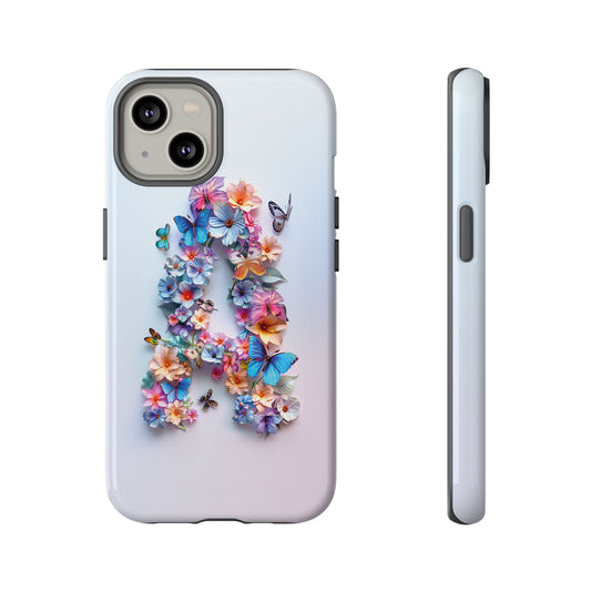 Floral Letter A Phone Case – Personalized Aesthetic Cover for iPhone, Samsung & Google Pixel