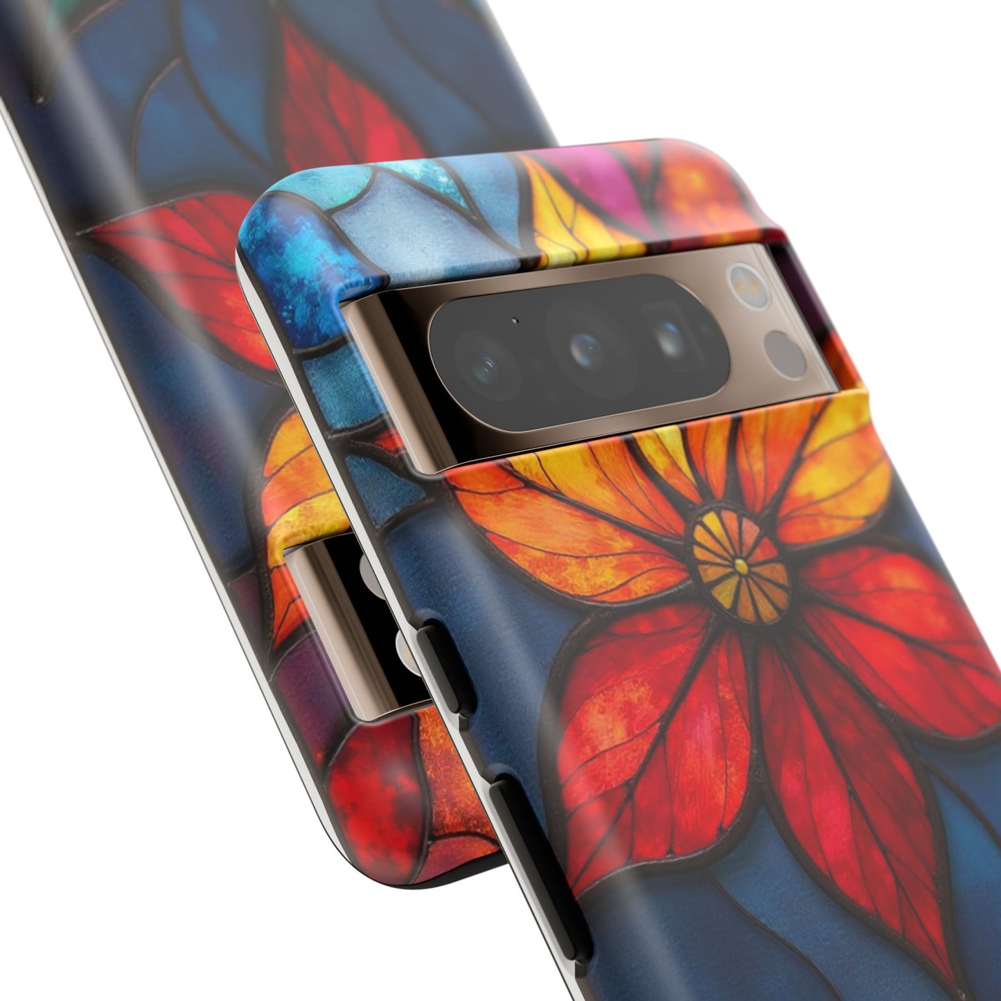 Radiant Blossom: Red and Orange Floral Elegance